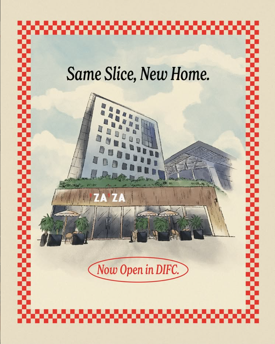 Same Slice, New Home: Za Za now open in DIFC campaign artwork
